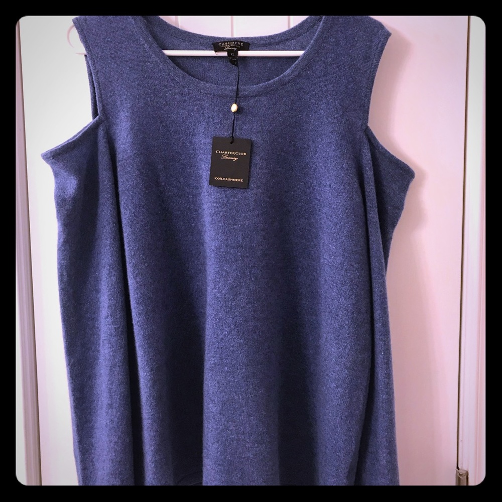 NWT Charter Club Women’s Cold Shoulder Sweater XL